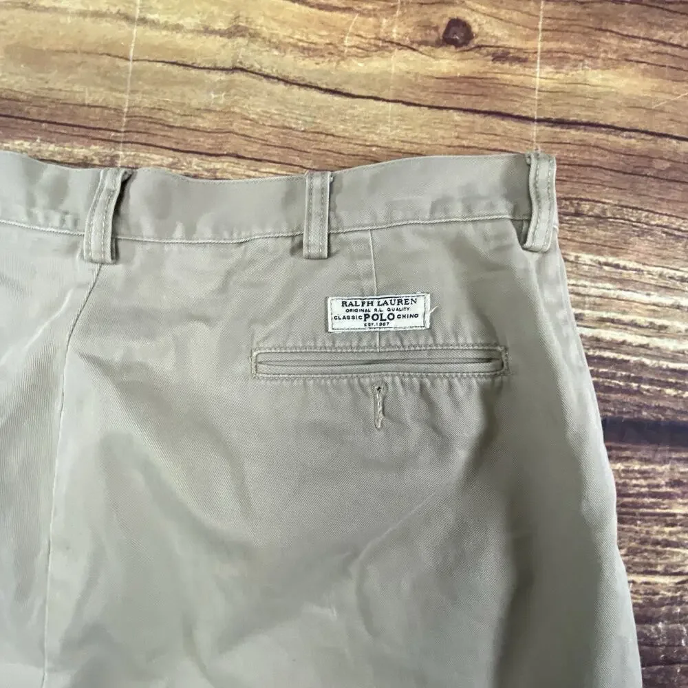 Vintage Polo Ralph Lauren Classic Chino Shorts Men’s 38 Khaki Cotton 90s
